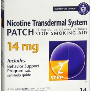 NICOTINE PATCHES...STEP 2  14MG  ( 14 PATCHES.. 2 WEEK KIT ) STOP SMOKING AID